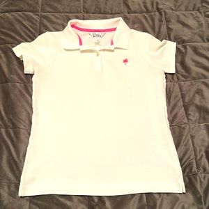 Lilly Pulitzer white polo, like new! 🌴